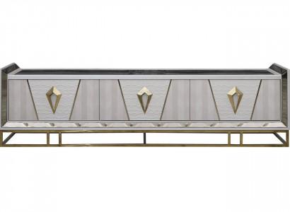 Sideboard RTV Lowboard TV Ständer Holz Grau Wohnzimmer Tisch Moderne